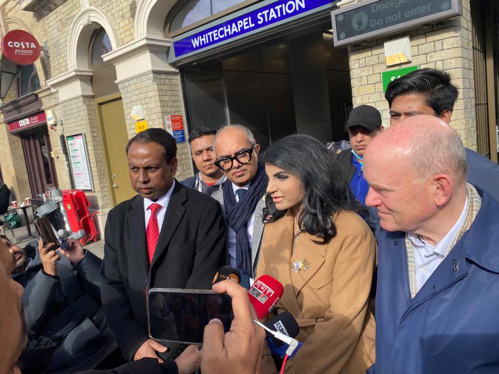 AbdalUllah's tweet photo. Thank you @TfL  @Crossrail for arranging our visit to #WhitechapleStation this morning.
Amazing new station, thanks to all the staff for such an amazing experience 
Looking forward to seeing the station in full use &amp; bringing people to #TowerHamlets, 
#ElizabethLine #Freedom50 https://t.co/iKQCBE4hvy