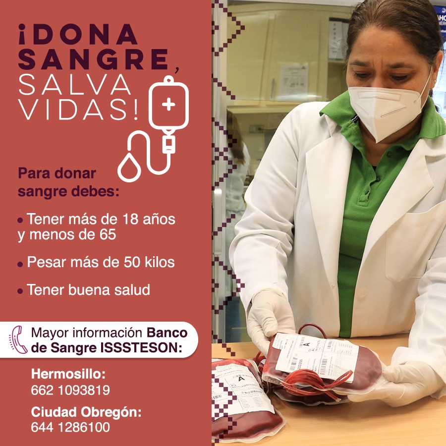 IssstesonGob's tweet photo. ¡La donación de sangre salva vidas!
Si necesitas más información u orientación comunícate al Banco de Sangre de ISSSTESON.
📍 Hermosillo
☎️ 662 1093819

📍Ciudad Obregón
☎️ 644 1286100 https://t.co/IWRzxqYsgt