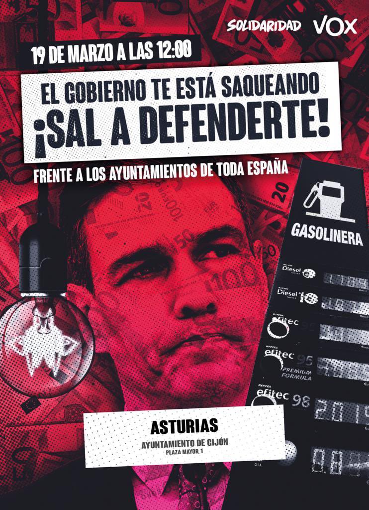 ignacioblanco's tweet photo. El gobierno te está saqueando, ¡Sal a defenderte!. Próximo sábado 19 frente al Ayuntamiento de Gijón a las 12:00. https://t.co/9H0QysEn5y