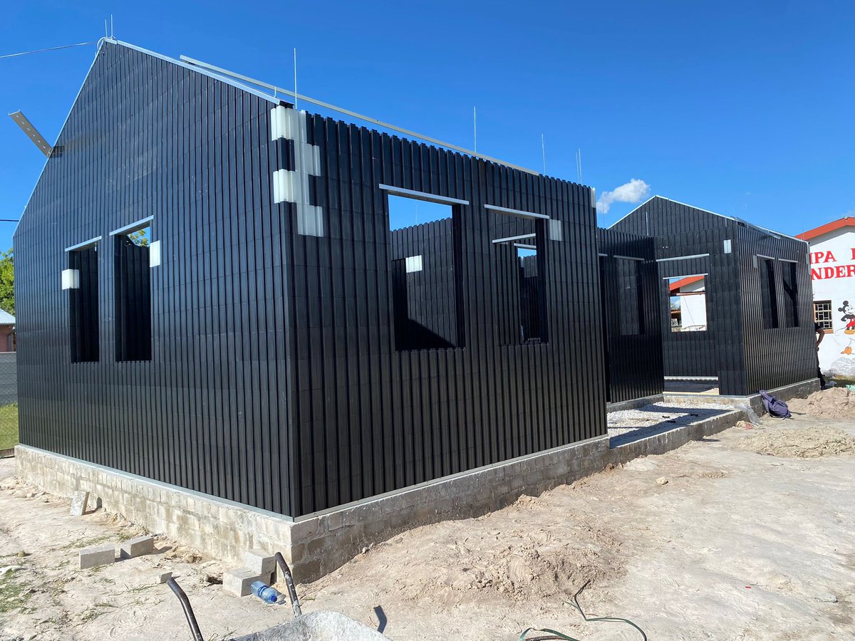 After finishing up with the model house in Oniipa Namibia, the technical team has now started to build the long awaited kindergarten for the community. 
The locals have adapted to the technology with great enthusiasm.

#construction #team #technology #community #africa #recycling