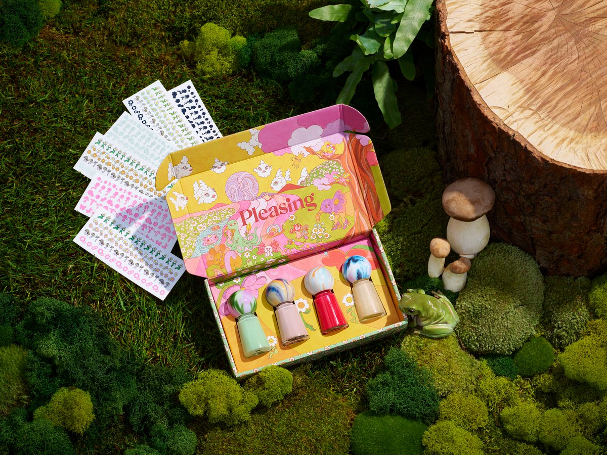 Pleasing's tweet photo. There are endless possibilities waiting for you. Shroom Bloom, the second micro-collection from Pleasing, is now available at https://t.co/kahJ0VWThq. Find your Pleasing. https://t.co/TXMOdxY0KP