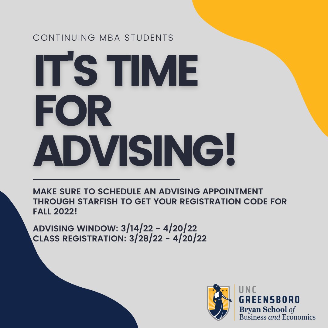 Advising and registration for Fall 2022 is here! Schedule your advising appointment through Starfish. ispartan.uncg.edu