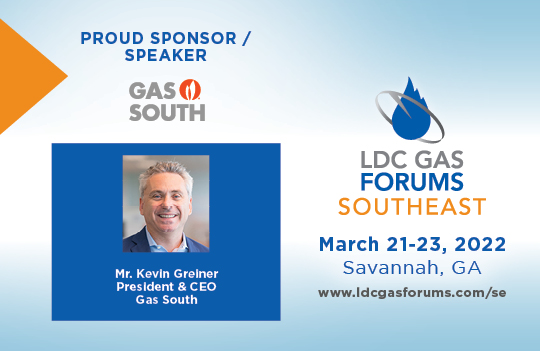 GasSouth's tweet photo. We’re thrilled to join natural gas leaders at next week’s @LDCForums southeast event. President and CEO Kevin Greiner will be a lunch hour keynote speaker on leading a purpose-driven company. Look forward to seeing you all there! #ldcgasforums #energyinnovation #beafuelforgood https://t.co/MkS82euVxM