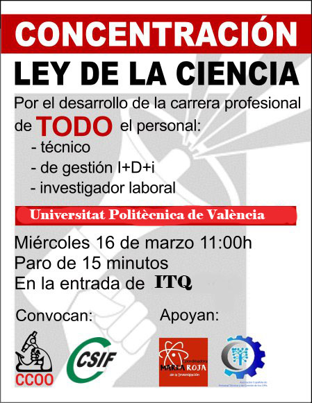 ccooupv's tweet photo. Concentración Ley de Ciencia https://t.co/X4xxptK8Jg https://t.co/CffIHCoEUs