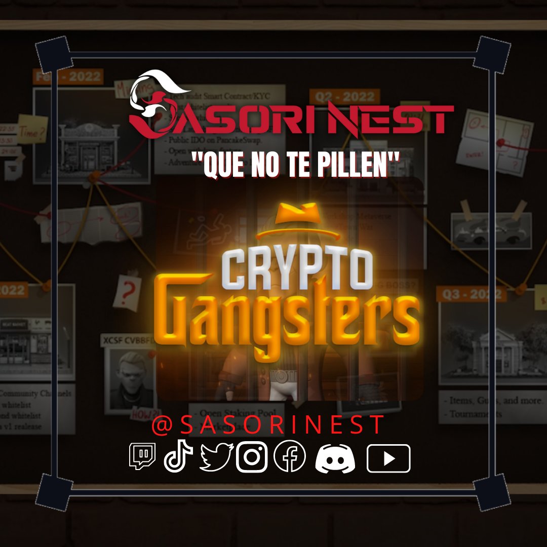 Sasorilabs's tweet photo. 💣 @CGANGstersNFT 💰 🔫

"Pelea por el control de las calles y crea tu imperio del crimen " 

#NFTGame https://t.co/jtcnRufKvN