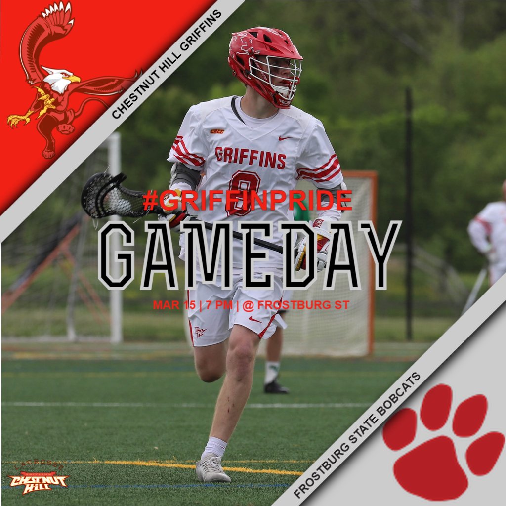 CHCAthletics's tweet image. GAMEDAY!
Chestnut Hill College Men&apos;s Lacrosse 

TODAY!  March 15
7 p.m. @ Frostburg State University
at CHC Softball Field

Game Coverage Links:  griffinathletics.com/coverage

#GriffinNation #GriffinPride #ScarletAndGold

@gogriffslax @Chestnuthill