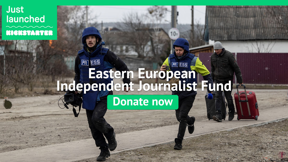 We just launched the Eastern European Independent Journalist Fund on <a href="/Kickstarter/">Kickstarter</a> to help give financial support to Ukrainian journalists covering the war. These reporters have seen their income plummet as a result of living near a war zone. Donate here: bit.ly/3JkqvL1