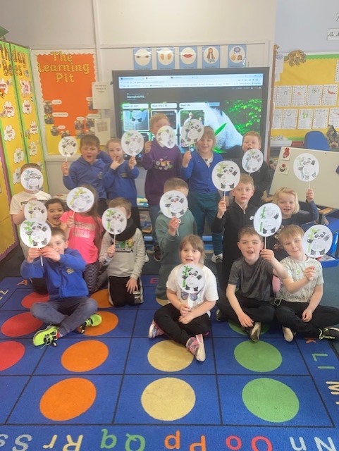 P3/2 have been enjoying our weekly Mandarin lessons with Susan.  Today we worked on greetings and colours, creating a fantastic panda to take home!