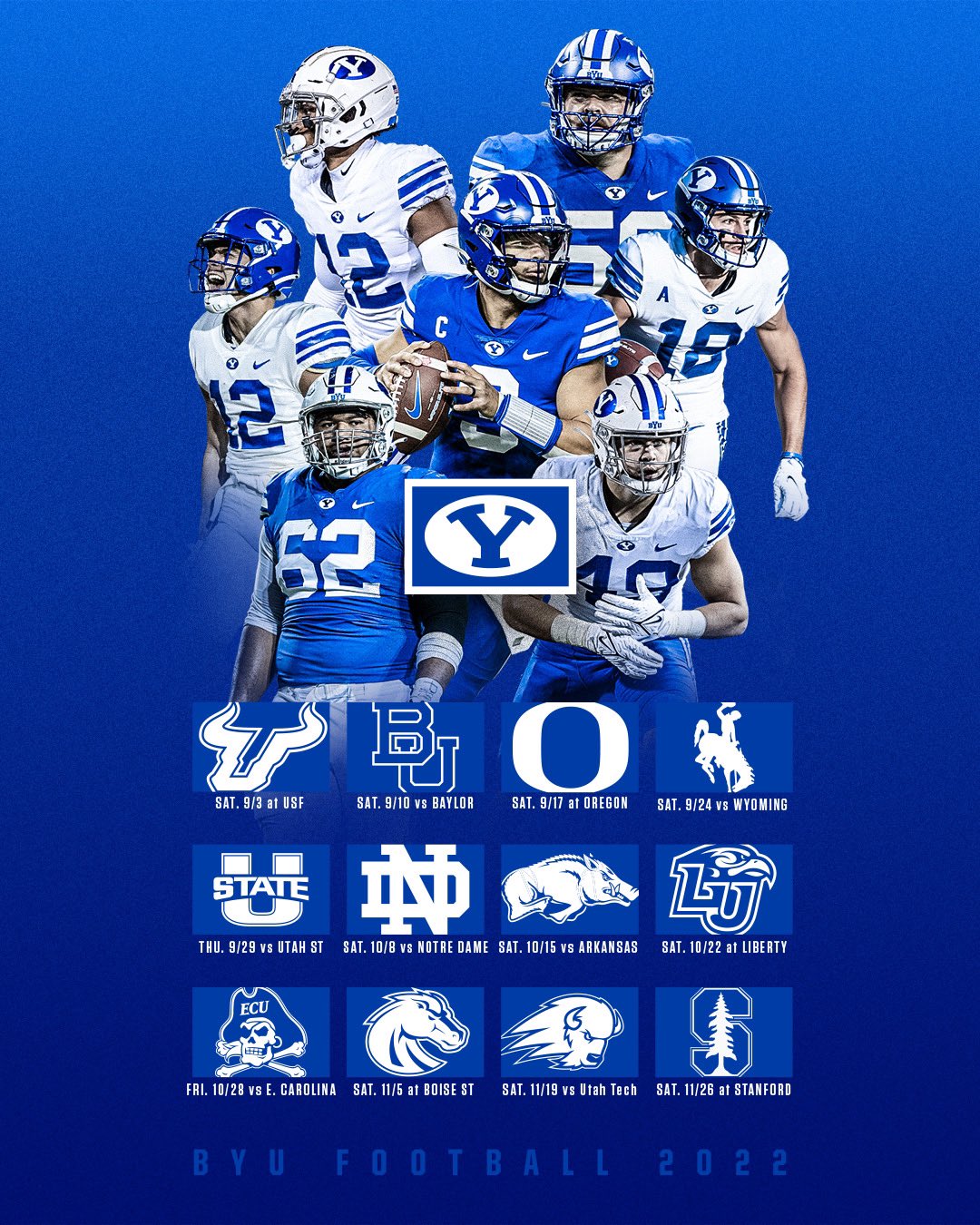 BYU FOOTBALL on Twitter "2️⃣0️⃣2️⃣2️⃣ SCHEDULE…