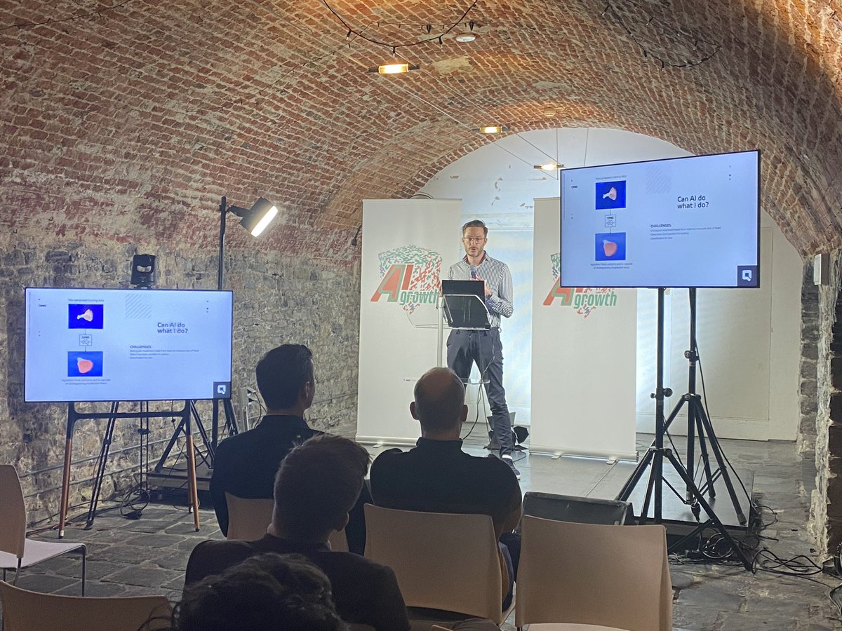 ai4growthBE's tweet image. Finally, we hear from Bram De Vrught of QING about how AI can help automate harvesting AND integrate technology and add more value to solutions. Ex, can help with waste production, selection of product cutting lines
#EUAIWeek #AI4YourBusiness @ai4_belgium