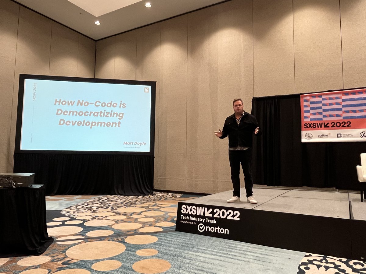 build_array's tweet image. Thank you to everyone who came out to our SXSW session! It was great to see so many eager learners and adopters of #nocode tools