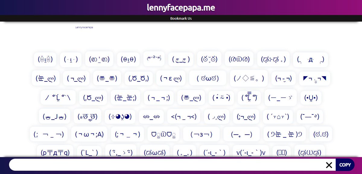 #thinkinglennyface #lennyface #textfaces #emoticons #kawaiifaces
Thinking Lenny Face Copy And Paste
( ˇ÷ˇ )b(~ _^)d(¯―¯ ٥)( ﾟｰﾟ)(*>ω<*)(´・Ω・｀)Σ(-᷅_-᷄๑)(,,-`_○-)(
lennyfacepapa.me/lenny-faces/th…