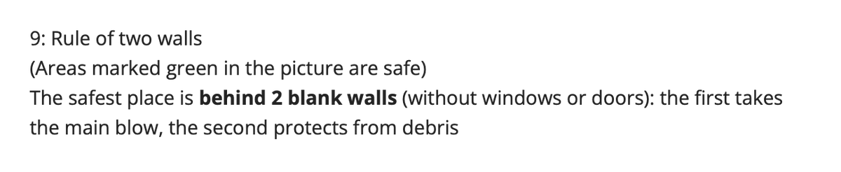 WarTranslation's tweet photo. 🧵9/ Rule of two walls (March 10, 2022) 

Infographics explaining what to do in case of shelling, shared on Instagram 

Translated by Emma Rimpiläinen

Original: https://t.co/T5Kg08oDho https://t.co/u7zHNxg5Gc