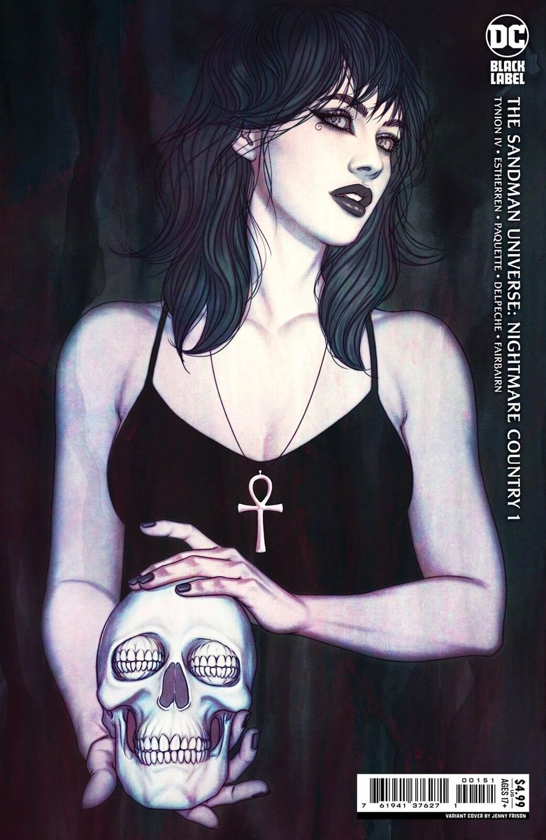BeyondComicsGB's tweet photo. So can we all agree there isn’t a better cover artist out there than the always astonishing #JennyFrison

Anything she touches is pure gold, including the upcoming title, The Sandman Universe: Nightmare Country. 

Make sure to add to your pull this week! #TheSandman #Death #ncbd https://t.co/stHrtgMKed