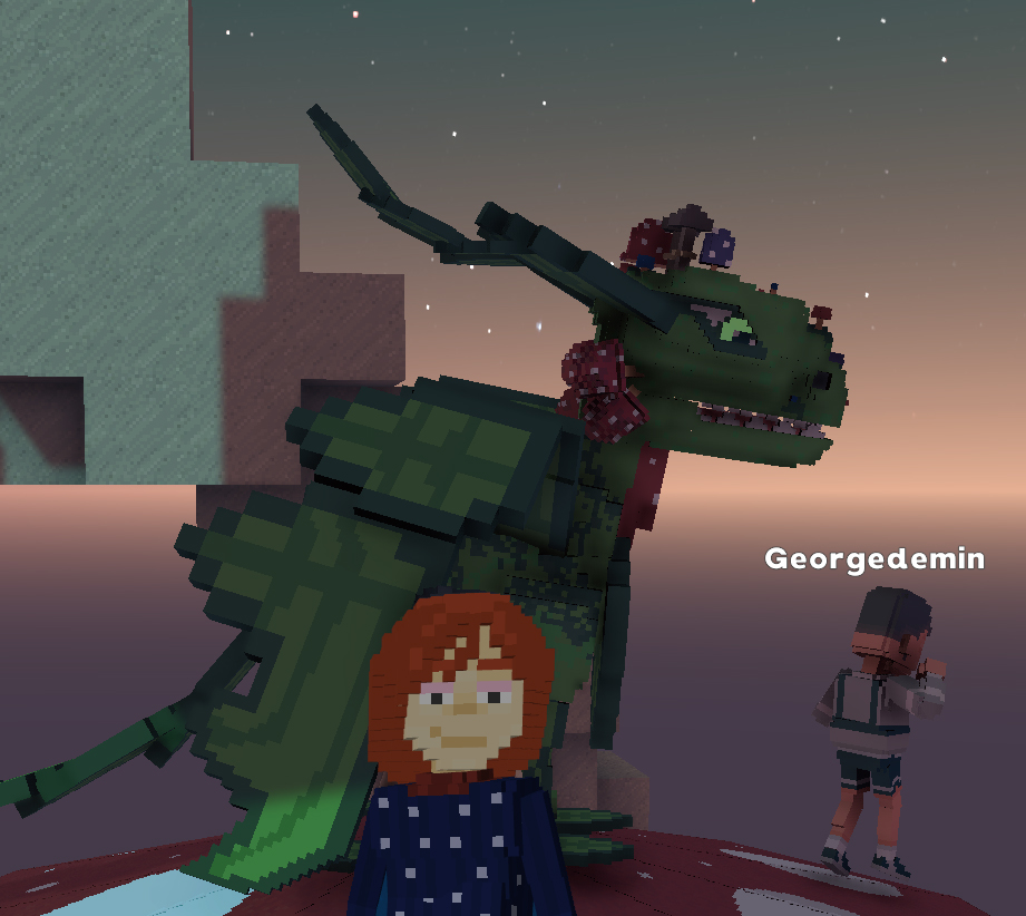 CintiaSalinna's tweet photo. @TheSandboxGame GO @sandboxgame I just participated in the daily #SandboxAlphaS2Contest for a chance to earn up to 1,000 $SAND! Starting March 15 - Selfie with the mushroom dragon. Check out my screenshot below! 👇 #SandboxAlphaS2 https://t.co/HP1tvToRcR