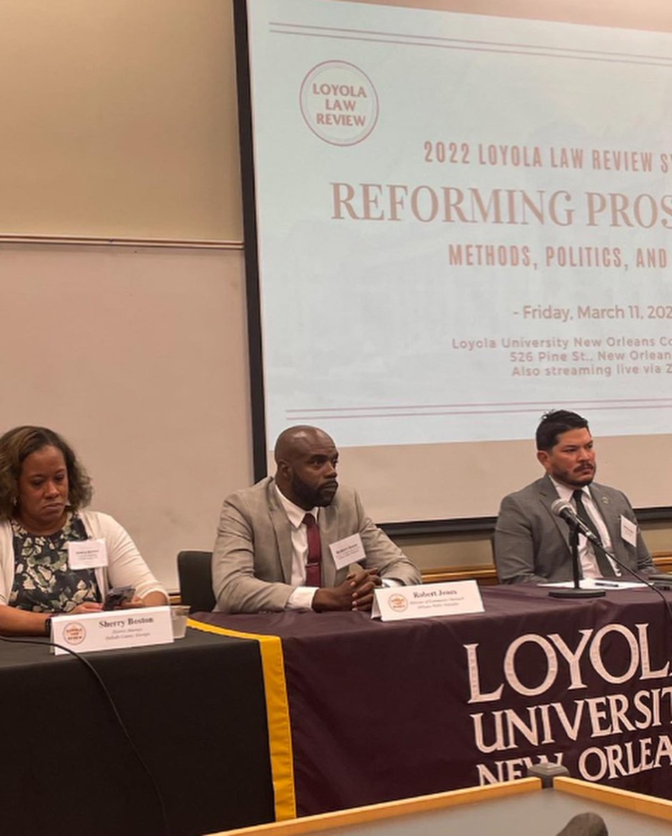 RobertJonesnola's tweet photo. Thanks @loynolawreview and Vera of New Orleans for this conversation on Reforming Prosecution.
****
“ Those who are directly impacted by the problem, are the very same ones who can provide the MOST IMPACT for the solutions. “ ~ R.Jones

#beanovercomer #begreat #fairnesstoall https://t.co/KYBchoSsR0