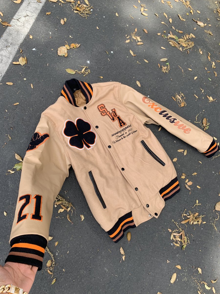 shehawaiin's tweet photo. Multicolor-Way Varsity Jacket dropping today 🔥🍂  &amp; IM GIVING away 3 FREE varsity's 👀 ✨! RT &amp; COMMENT YOUR SIZE TO WIN ✊🏽 https://t.co/brdTcjhoOS