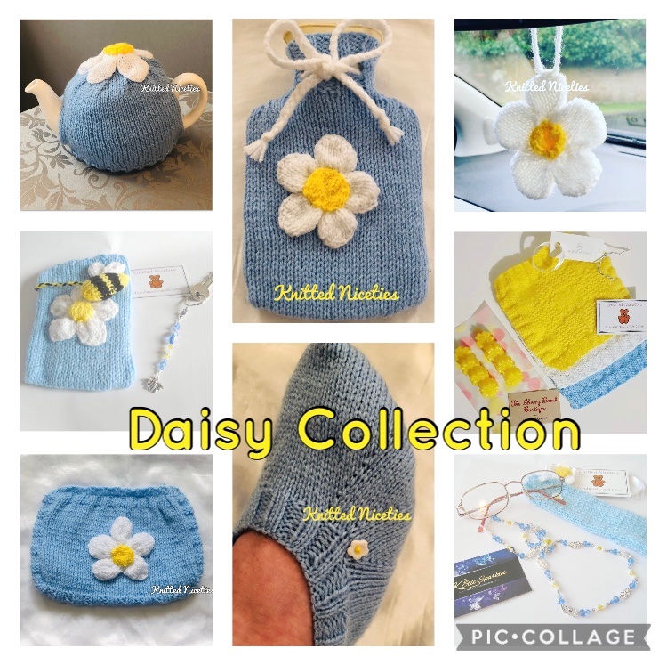 KnittedNiceties's tweet photo. Good morning #EarlyBiz 
Here is my #daisy collection... it's growing every day... I've since added a lovely indoor #wreath to it
Which item do you like? 
And.... they are all in the #sale over on my #Etsy 

https://t.co/mzB93MTFbb https://t.co/eABWHHd8Os