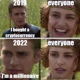luscuscat's tweet photo. It just takes time

#Crypto #CryptoNews #cryptomeme #cryptocurrency #cryptocommunity #crypto2022 #CryptoTwitter https://t.co/EJ4HSCIG85