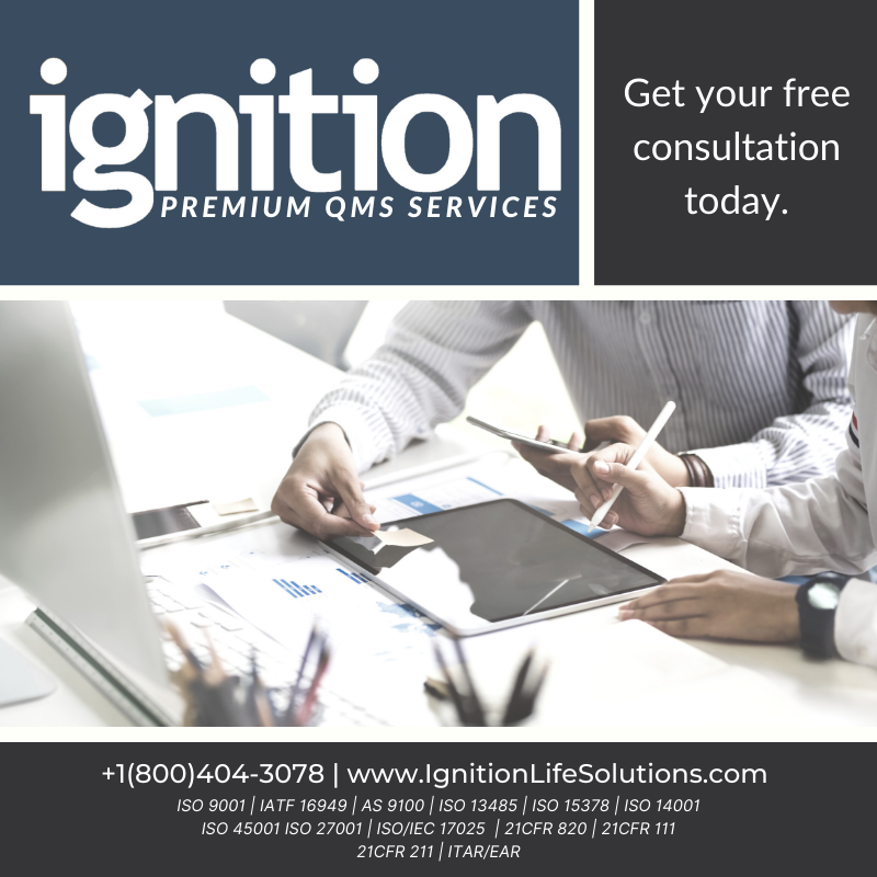 IgnitionLife's tweet photo. Get a free consultation today. 
Call now and see how Ignition can help improve your bottom line.

#QMS #ISO #Consultant #quality #aerosapce #auto #medical #manufacturing https://t.co/vEjAeUjduV