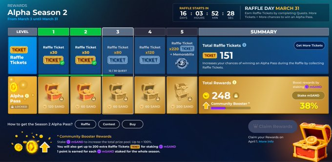 nelly_lambert's tweet photo. @TheSandboxGame I just participated in the daily #SandboxAlphaS2Contest for a chance to earn up to 1,000 $SAND! Starting March 14 -  Show your Raffle Tickets. Check out my screenshot below! 👇 #SandboxAlphaS2 https://t.co/Vin1wYAvfm