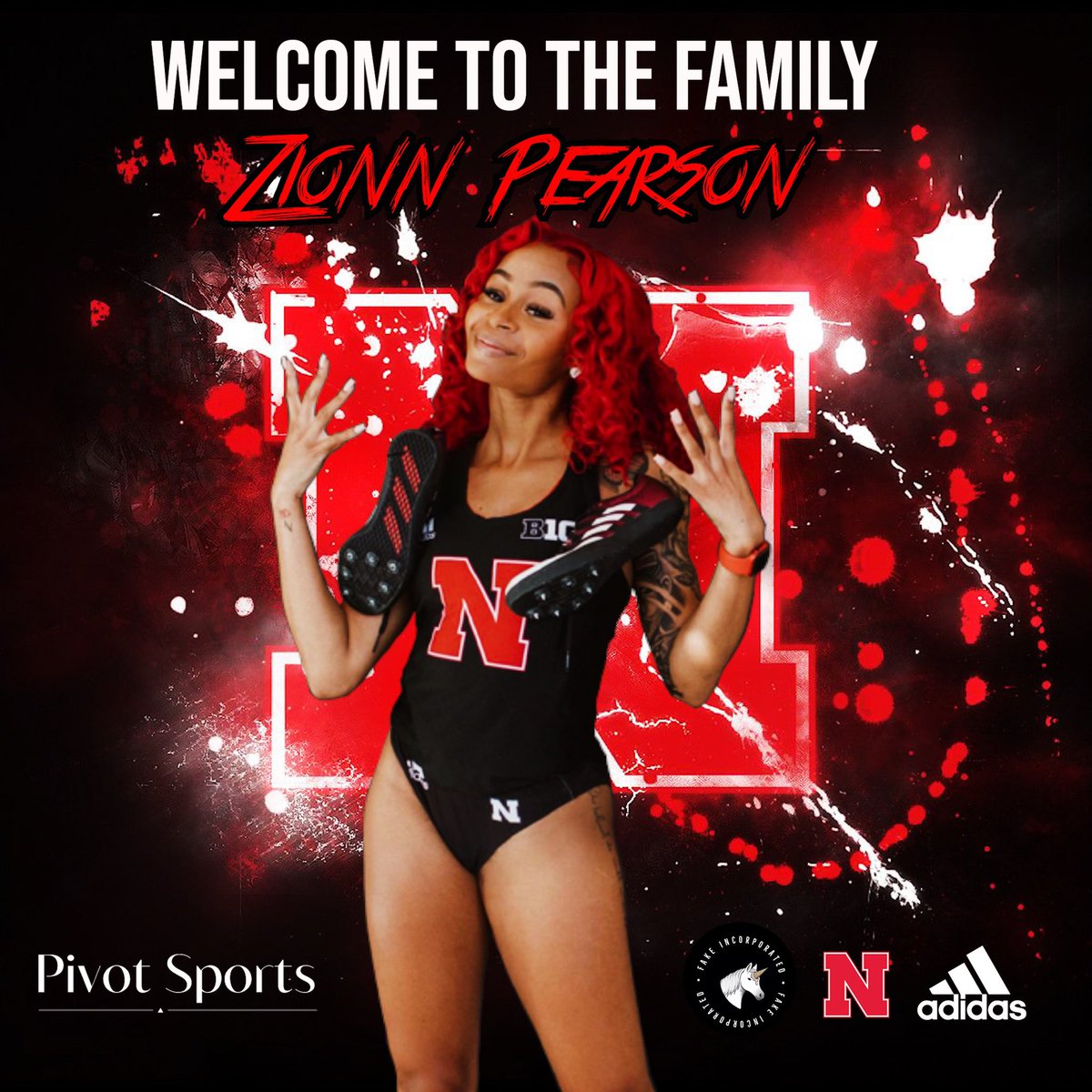 PivotSportsNIL's tweet photo. Welcome to the Family Zionn! 

In partnership with @fakeinc_ we are proud to officially welcome @zionnpearson to the Family 💎🏴

#PivotAndChangeTheGame #NIL #college #athlete #UNL #Huskers https://t.co/0bMSu6Vtpu