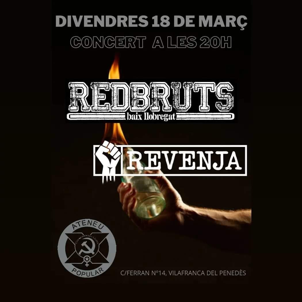 ateneu_x's tweet photo. AQUEST DIVENDRES tornen els concerts a l'Ateneu!! Tindrem amb nosaltres a @redbruts i a Revenja 🔥🔥

Recuperem la vida, recuperem els concerts ✊🏽 https://t.co/71ewp8le48