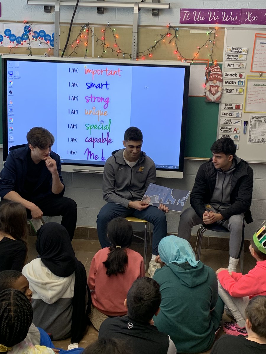 Crestwood_Ath's tweet photo. March is Reading Month!  Crestwood Student Athletes visit elementary schools and read to younger students.  A great experience for all involved!  #read #getinvolved #positive @hassabbas13 @_zshebli7 @Hana3Alkhatib @moehakim32 @shalhout23 https://t.co/6S6TG8WXXB