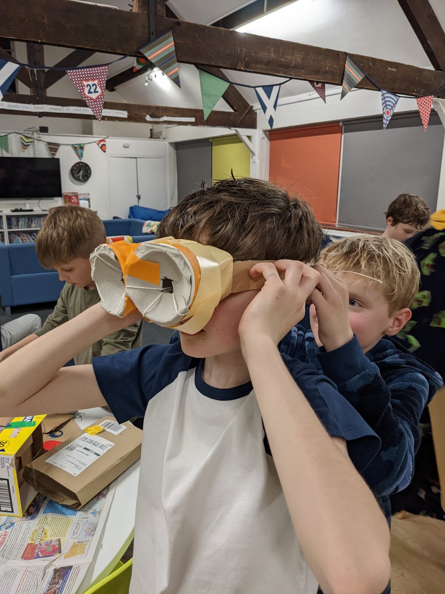 TDMHouseParents's tweet photo. Tonight's #earthawareness Boarding House activity: getting #creative with #recycling ! The children made hats, glasses, accessories and clothes out of cardboard, tuck wrappers, string and tape in preparation for a fashion show later in the week! #iloveboarding https://t.co/Z8CuGzKOpg