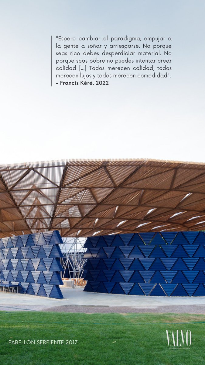 Valvo_MX's tweet photo. Felicidades a Francis Kéré #PremioPritzker de Arquitectura 2022 https://t.co/RygnAWqs68