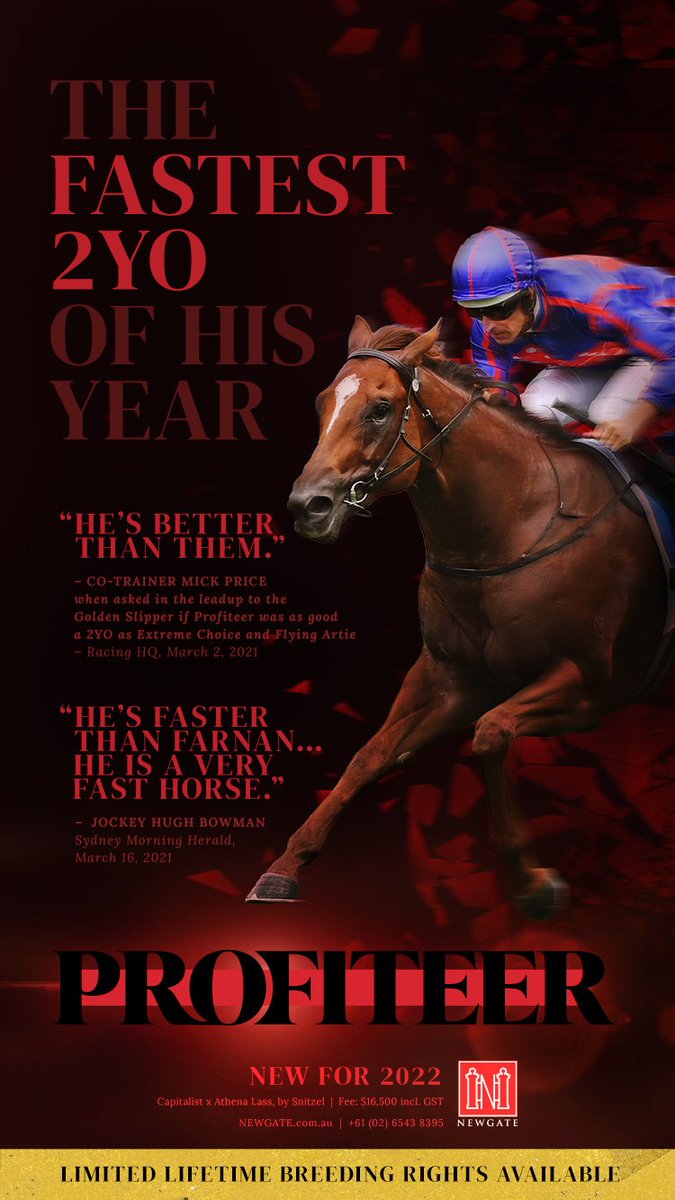 🔥 NEW FOR 2022 🔥

PROFITEER, 
The FASTEST 2Y0 of his Year 💨

#ItsPossible