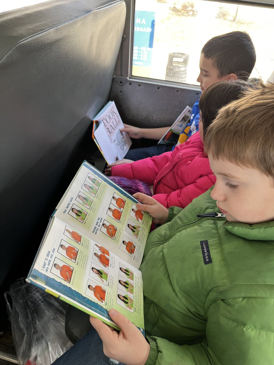 JordanFink24's tweet photo. Such a fun morning at the @waukeshalibrary 📚 These readers were so excited about their books they didn’t even make it back to school before they started reading!! (also the bus is basically as exciting as a roller coaster! ❤️😂) https://t.co/oQd71TXeSG