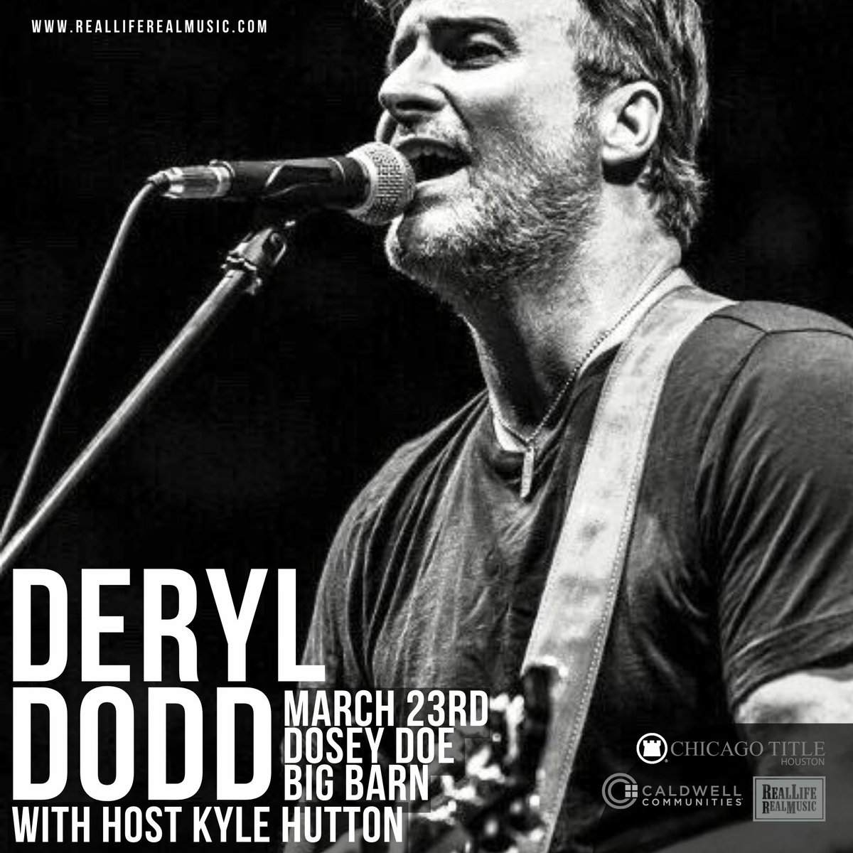 Who's ready for the next artist on the Real Life Real Music Songwriter Series? WE ARE! Get excited for our next show at Dosey Doe Big Barn; Deryl Dodd with host Kyle Hutton next Wednesday! 🤠

If you haven't already, purchase your tickets at doseydoetickets.com