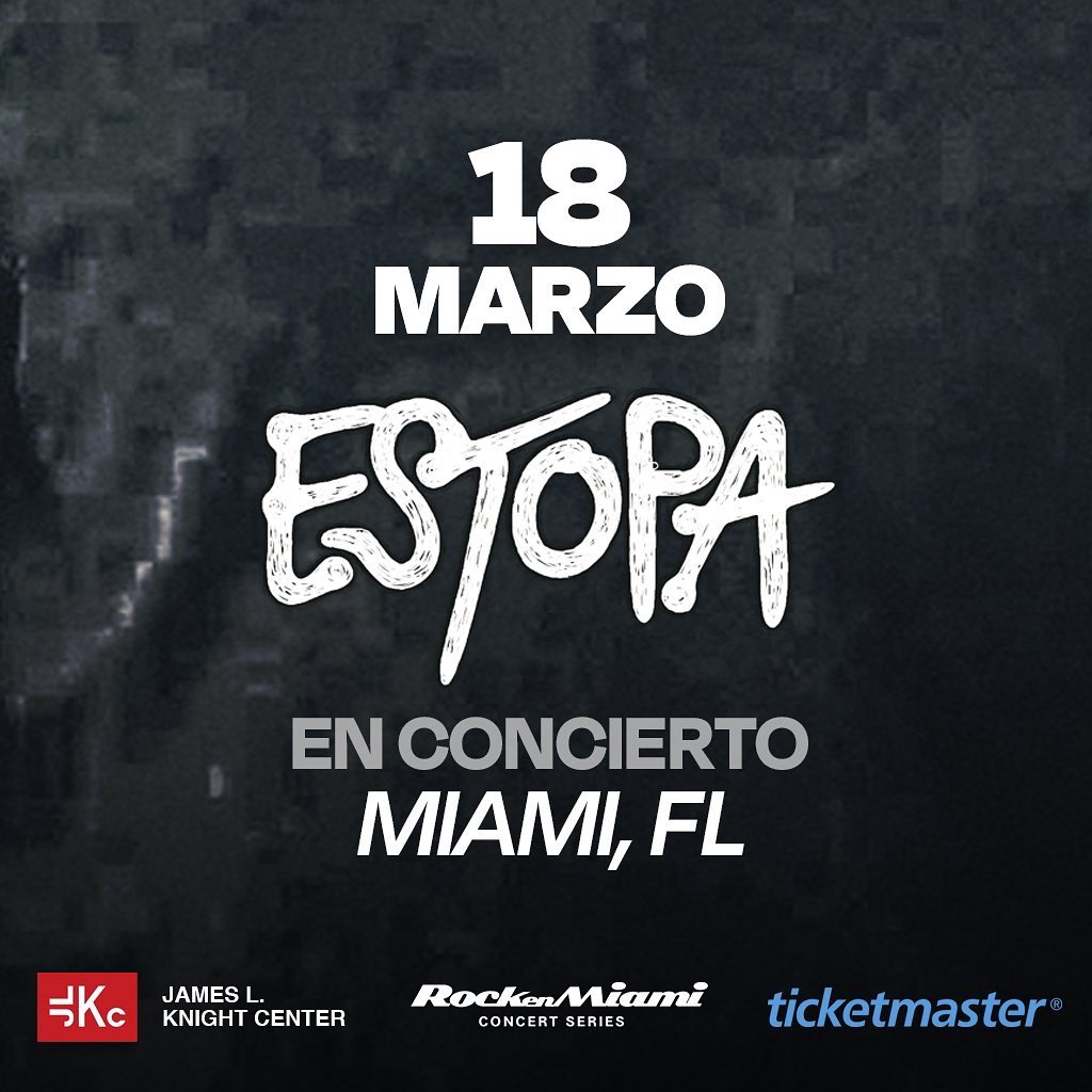 ghoghos's tweet photo. Amigos de #Miami  regresa la rumba española 👉 @estopaoficial dará un gran show el 18 de Marzo a las 8pm en el James L Knight Center, Miami, FL, presentando su último álbum #FUEGO y claro, todos sus clásicos!

Conseguí tu ticket!
https://t.co/MaONZQgmIp https://t.co/NkonaqnJTm