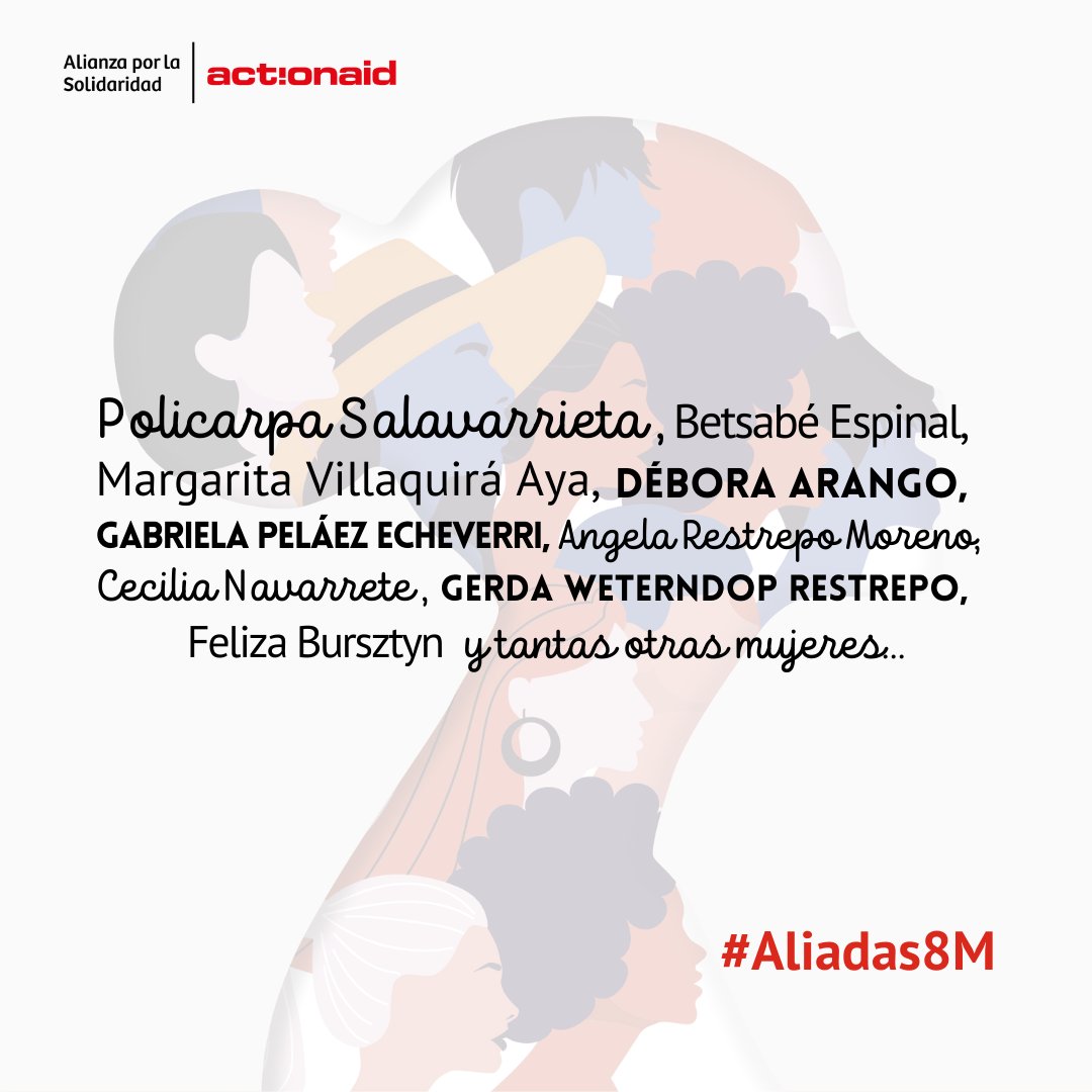 AxSolidaridadCO's tweet photo. Continuamos conmemorando el #8M y queremos recordar a aquellas mujeres que han realizado valiosos aportes a la sociedad colombiana y que lucharon por sus ideales. 🇨🇴
¡Hoy gritamos por las mujeres silenciadas que nos representan! ¡Que no se queden en el olvido! #Aliadas8M 💜 https://t.co/m0z6ZNHcoh