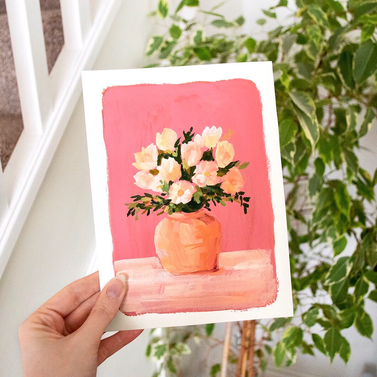 moodycat's tweet photo. A quick 20 minute study in gouache! 🌸✨ https://t.co/O3ozILWSiD