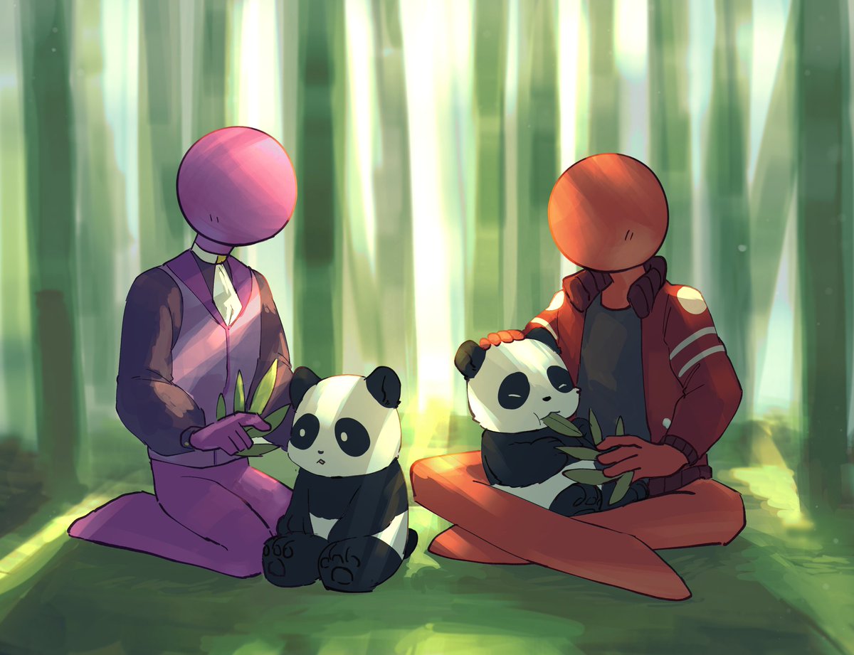 LingYe_'s tweet photo. Purple and Red with baby pandas (request
#AlanBecker
#AnimationvsMinecraft 
#AnimatorvsAnimation https://t.co/UNQ5gGkVpr