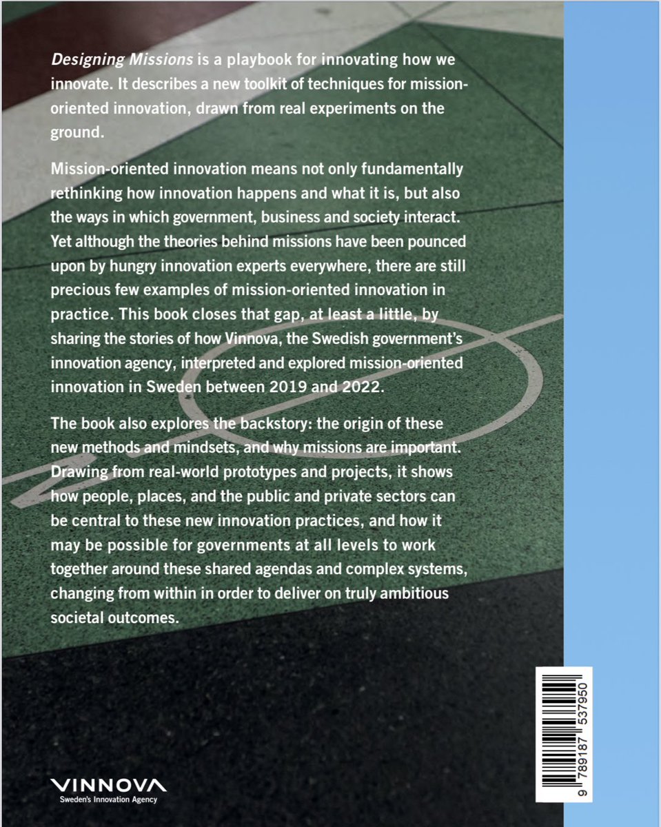 Designing Missions: playbook for innovating innovation. New toolkit techniques 4 mission-oriented innovation (MOI), drawn from real, on the ground experiments. MOI rethinks how innovation happens, what it is, ways government, business &amp; society interact. bit.ly/3wa60wM