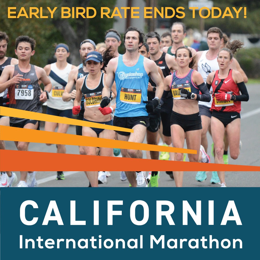 runSRA_CIM's tweet photo. The early bird rate ends today so secure your spot at the 2022 CIM start line on Sunday, December 4th in Sacramento!
Register via the link in our bio! #breakthroughin2022 #breakthroughmarathon #runcim #road2cim #sacramento https://t.co/xZ20l4c4W4