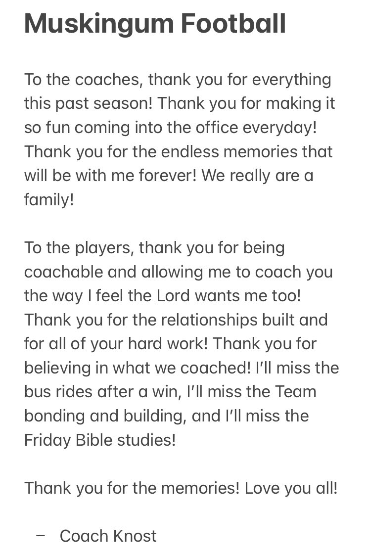 LaneKnost's tweet photo. I loved my time at Muskingum! Thank you for everything! https://t.co/BJPozfx7FR