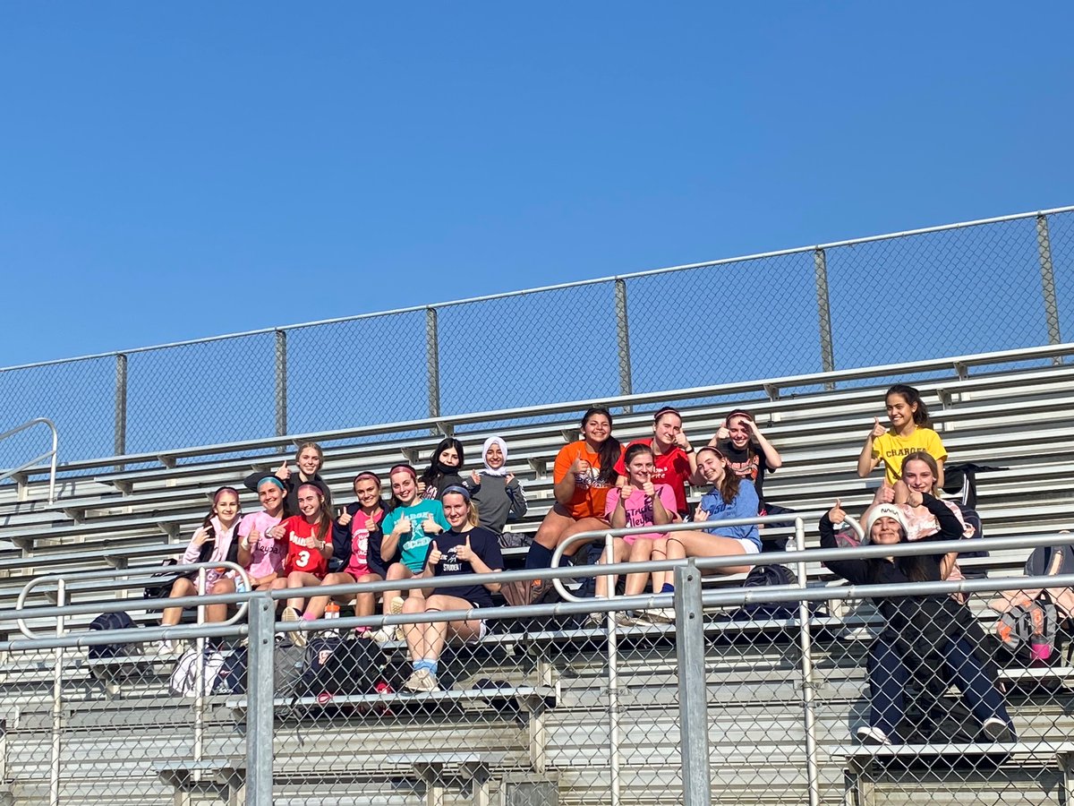 Beautiful day to watch some soccer. JV1 cheering on JV2 <a href="/AASgirlssoccer/">Stagg Girls Soccer</a>