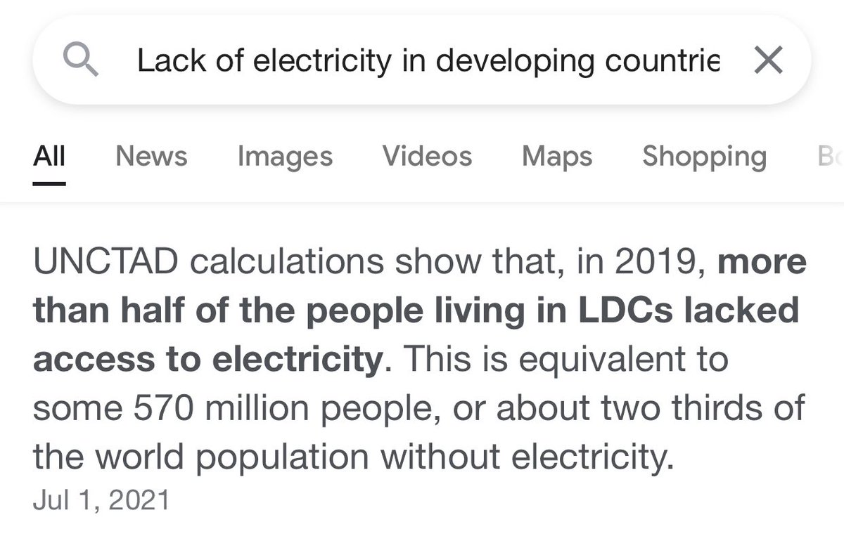 PlugBuddiesNFT's tweet photo. 2019 statistics show roughly 2/3 world population without electricity.

Source: Google https://t.co/1PakCdNJtb