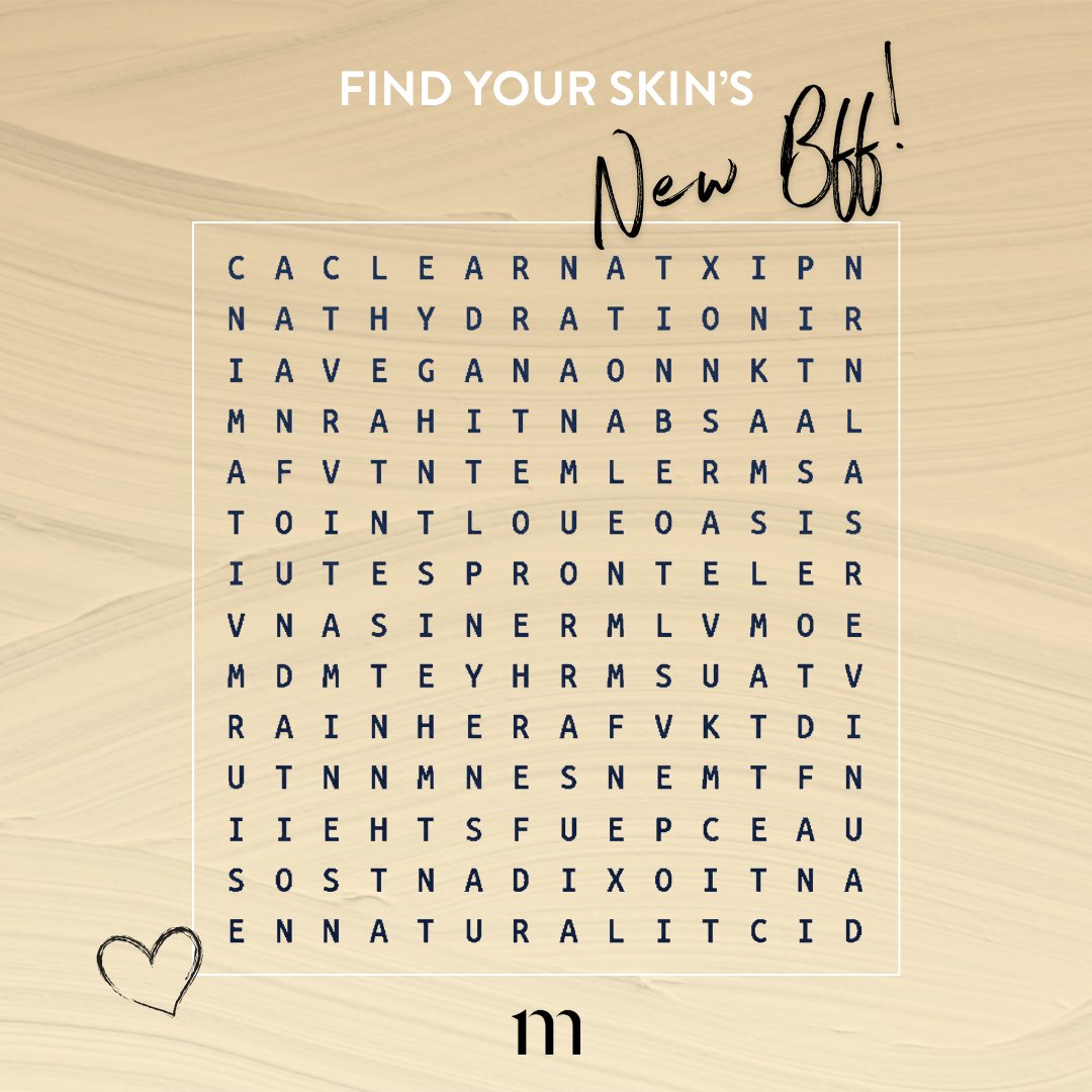 MentedCosmetics's tweet photo. The search for the smoothest of skin is almost over! Why? Because true perfection is always in it’s prime! Complete the word search and you just might find our newest product in your hands 😉!
___
#Mented #mentedcomsetics https://t.co/JBSwquvEOO