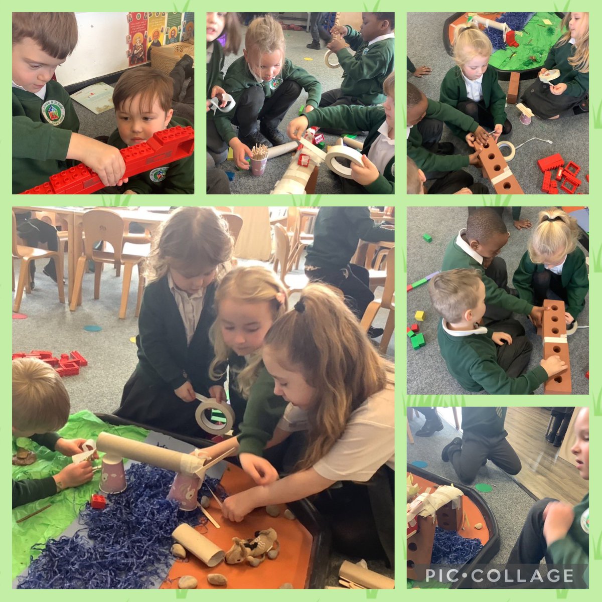 Miss_Myerscough's tweet photo. Reception showed fantastic problem solving skills today, we had to choose which materials to use to make a strong, sturdy bridge to help the goats cross the river. @StJosephStBede #SJSBScience #WorldScienceWeek #BSW2022 #SJSBMaths #ThreeBillyGoats We also labelled our bridges. https://t.co/LYSv5DqlhA