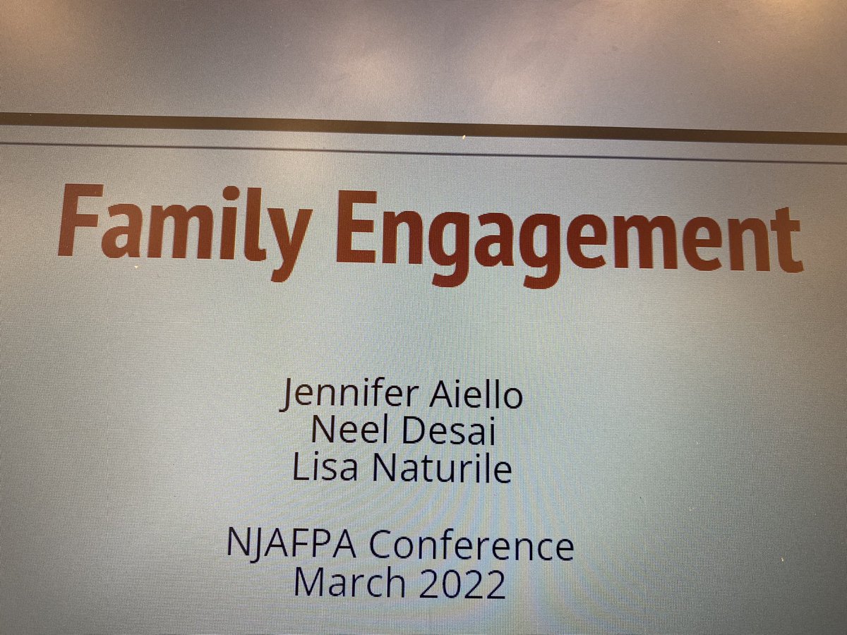 NeelDesaiBA's tweet photo. Thank you @NJAFPA1 for allowing us to present on our school wide Family Engagement Opportunities and Programs! Ms. Naturile and Ms. Aiello were amazing presenters! 👏👏 https://t.co/GBZjGJMOc0