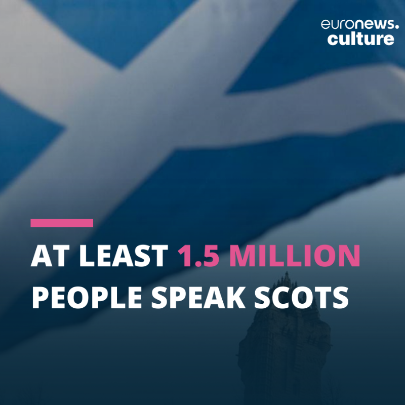 euronewsculture's tweet photo. Scots might be the most widely spoken European language you've never heard of. 🏴󠁧󠁢󠁳󠁣󠁴󠁿

This month, households across Scotland are being asked to complete a census, and Scots language campaigners are urging fellow speakers to make their voices heard.

Read more 👇