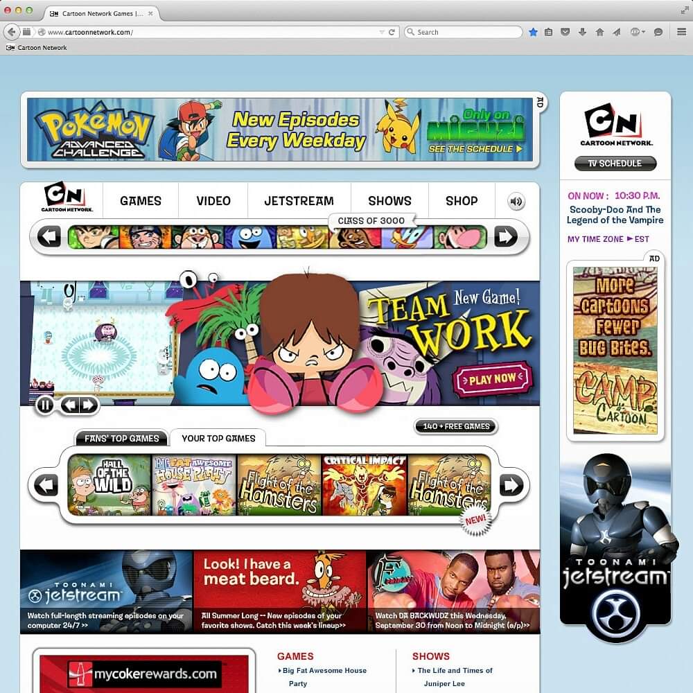 vicente van gogh on X: Página inicial do site da Cartoon Network em 2006.  ❤️  / X