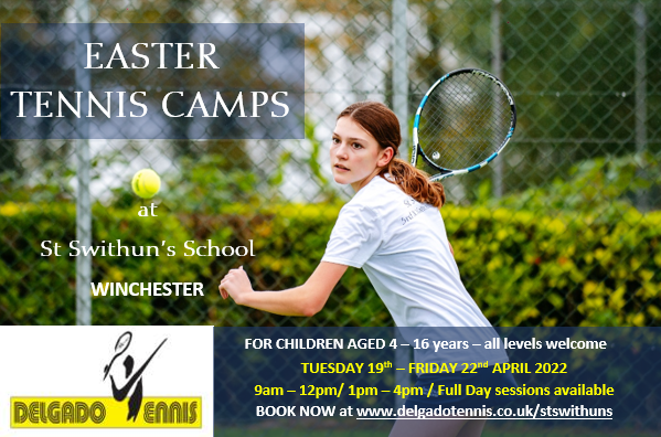 Delgado Tennis Easter camps 
<a href="/StSwithunsGirls/">St Swithun's School</a>
  are now open for bookings!
tickettailor.com/events/pauldel… 
<a href="/winchestertoday/">Winchester Today</a>
 
<a href="/StSwithunsLetts/">Commercial Lettings</a>
