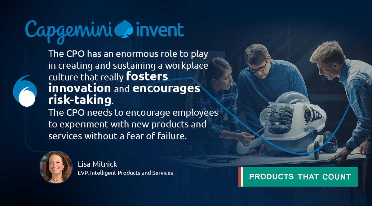 CapgeminiInv_NA's tweet photo. Chief #Product Officers have a strategic job for growth along the full business lifecycle. Listen to @LisaMitnick in this first podcast of our series in partnership with @ProductsCount 
https://t.co/mHMr7uuyl4 https://t.co/5pTxIjVeb2