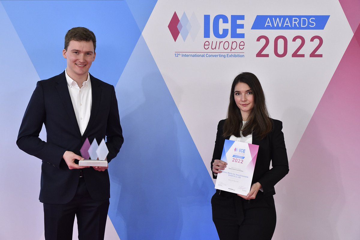 ICE Europe (@ice_europe) on Twitter photo The winners of the #ICEAwards 2022 have been officially announced 📢
Join us in congratulating 👏
🎖️ Dienes Werke - Digital Converting Solutions
🎖️ <a href="/tesa_press/">tesa - Press</a> - Efficient Production Solutions
🎖️ <a href="/WorkMicrowave/">WORK Microwave</a> - Sustainable Products and Manufacturing Processes The winners of the #ICEAwards 2022 have been officially announced 📢
Join us in congratulating 👏
🎖️ Dienes Werke - Digital Converting Solutions
🎖️ <a href="/tesa_press/">tesa - Press</a> - Efficient Production Solutions
🎖️ <a href="/WorkMicrowave/">WORK Microwave</a> - Sustainable Products and Manufacturing Processes